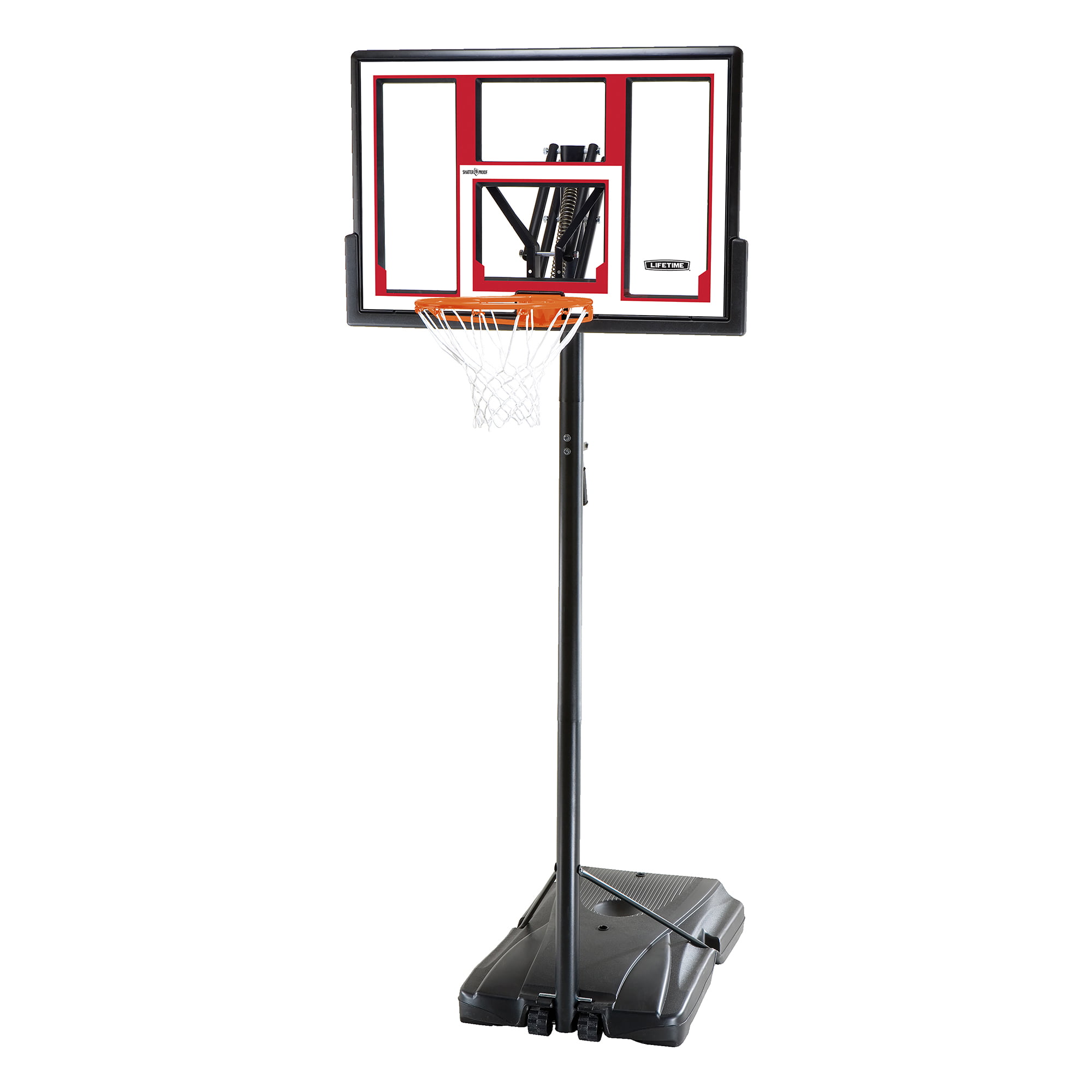 Details about   In Ground Basketball Hoop System Adjustable 44 In Shatterproof Acrylic Backboard 