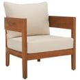 thumbnail image 5 of SAFAVIEH Theo Teak Wood Armchair, Natural/Taupe (Set of 2), 5 of 12