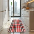 thumbnail image 4 of Red Black White Checkerboard Checkered Pattern Kitchen Rug Mat,Kitchen Runner Rugs Non Skid Washable,Decorative Kitchen Floor Mats for Kitchen,Sink,Laundry,17"x47.2", 4 of 7