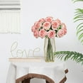 thumbnail image 5 of Artificial Silk Rose Flower Bouquet Lifelike Fake Rose for Wedding Home Party Decoration Event Gift (Off White), 5 of 5