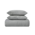 thumbnail image 6 of Truly Soft Textured Waffle Grey Polyester 3-Piece Full/Queen Comforter Set, solid themed, for Men and Women, OEKO-TEX Certified Confidence, 6 of 10