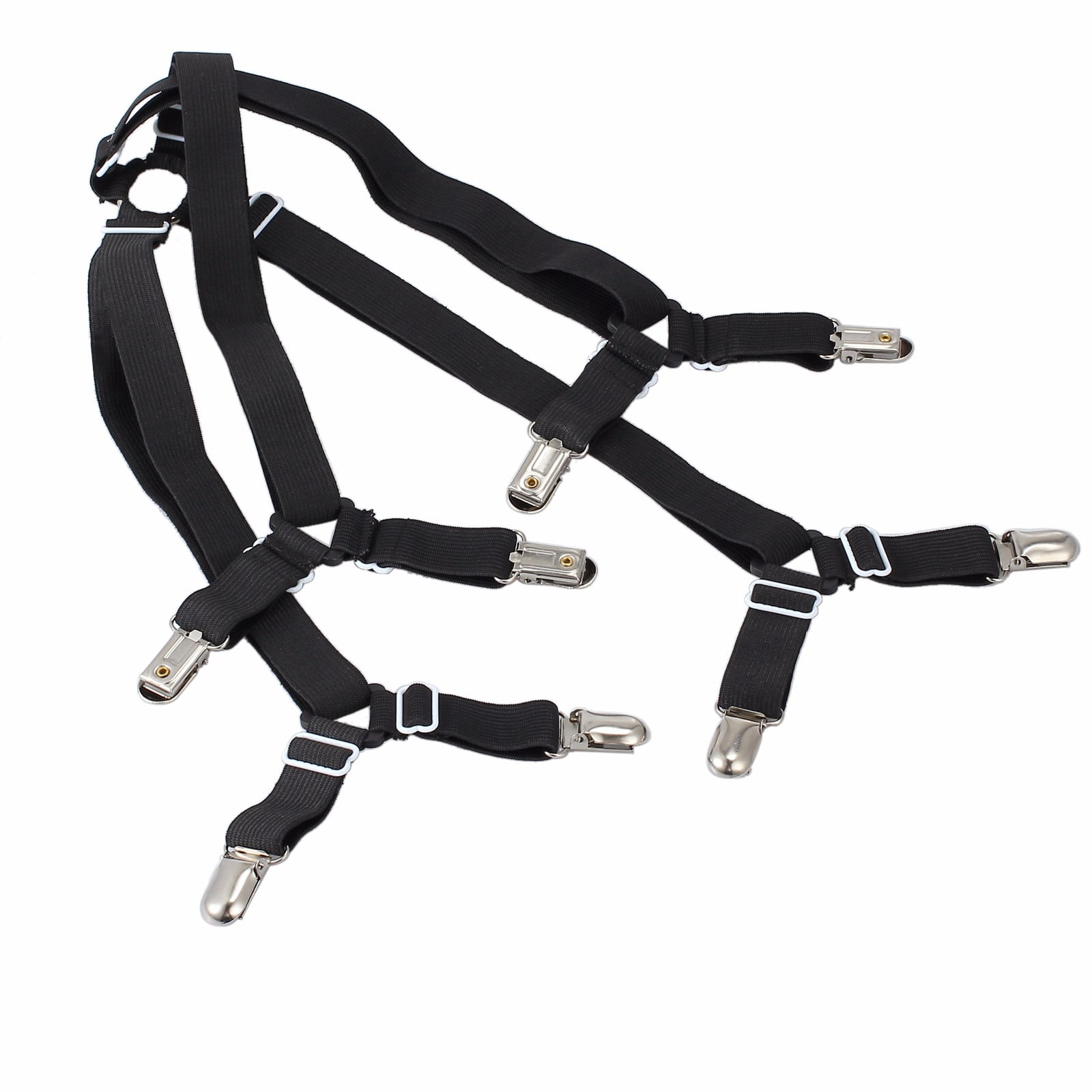 Adjustable Crisscross Bed Fitted Sheet Straps Suspenders Gripper Holder Fastener 