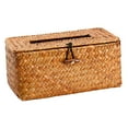 thumbnail image 2 of Rectangular Woven Tissue Box Cover Decorative Seagrass Wicker Tissue Box Holder Rustic Tissue Holder, 2 of 9