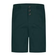 thumbnail image 4 of QingYiHua Men's Flat Front Shorts 7 Inseam Cotton Beach Shorts Men Summer Vacation Shorts Casual Travel Shorts Lightweight Loose Shorts with Pockets Today&nbsp;Deals Army Green, 4 of 6