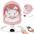 thumbnail image 5 of Baby Swing for Infants 0-18 Months, Portable Electric Baby Bouncer with Bluetooth and 10 Lullabies, Adjustable 5 Speed, Pink, 5 of 8