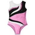 thumbnail image 3 of ZDHoor Girls Sleeveless Sparkly Metallic Gymnastics Leotard Unitard Ballet Dance Bodysuit Pink 16, 3 of 5