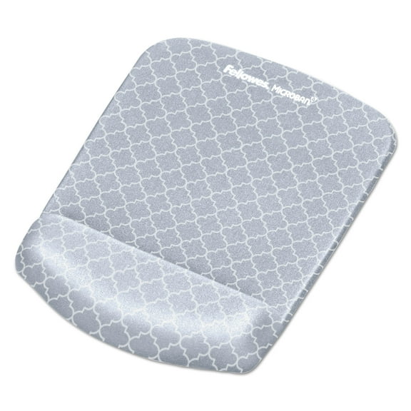 Fellowes PlushTouch Mouse Pad with Wrist Rest, 7.25 x 9.37, Lattice Design