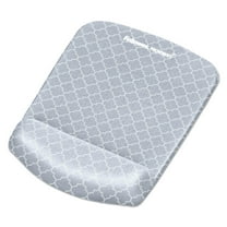 Fellowes PlushTouch Mouse Pad with Wrist Rest, 7.25 x 9.37, Lattice Design