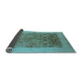 thumbnail image 2 of Ahgly Company Indoor Square Oriental Light Blue Industrial Area Rugs, 8' Square, 2 of 4