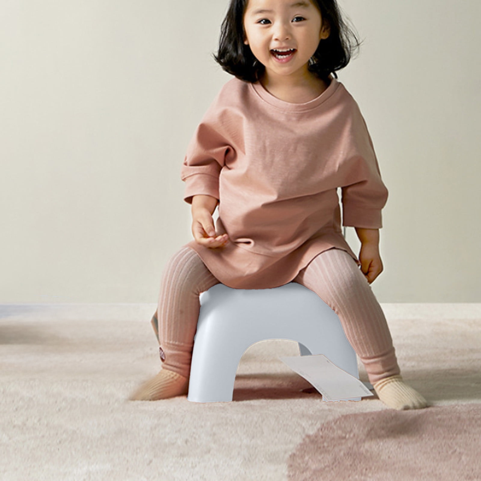 Tabouret De Toilette Accroupi Ergonomique - Repose-Pieds Antidérapant Adulte & Enfant, Marchepied WC Salle De Bain Bleu/Gris