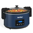 thumbnail image 2 of Sunvivi 8.5 Quart Programmable Slow Cooker with Locking Lid, Digital Timer, Dishwasher Safe, Blue, 2 of 9