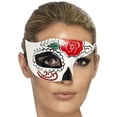 thumbnail image 1 of Smiffys  Adult Day Of The Dead Half Eye Mask, 1 of 2
