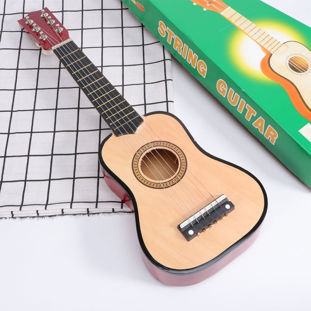 COHEALI Guitare Acoustique 23 Pouces Guitare Acoustique Folk À 6 Cordes Débutant Adulte Instrument De Musique Adolescent (Couleur Bois