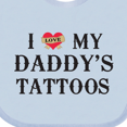 thumbnail image 4 of Inktastic I Love My Daddy's Tattoos Boys or Girls Baby Bib, 4 of 4
