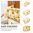 thumbnail image 2 of Yayeee Collapsible Cube Storage Bin with Lid Fabric Closet Decorative Basket with Handles, Beige Sunflowers, 2 of 7