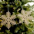 thumbnail image 2 of FONDOTIN 4pcs Hanging Snow Flakes Plastic Decorative Christmas Style Ornaments Family, 2 of 7