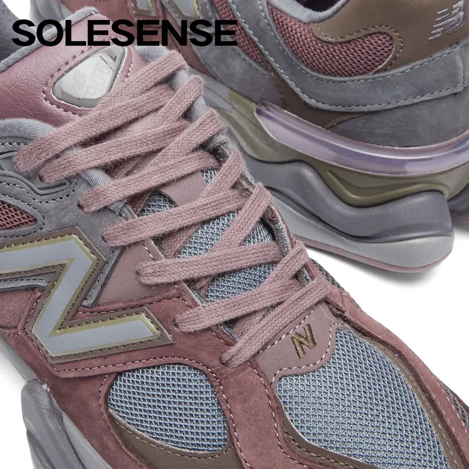 N/B 9060 Sneakers men's and women's low-top retro casual running shoes dark purple