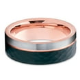 thumbnail image 2 of Rose Gold Tungsten Wedding Ring,Black Tungsten Ring,8mm Wedding Ring,Hammered Ring,Comfort Fit, 2 of 4