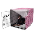 thumbnail image 5 of Valentine's Day Dog Crate Cover, Love Themed Simple Pattern with Hearts, Easy to Use Pet Kennel Cover Small Dogs Puppies Kittens, 7 Sizes, Pink Fuchsia, by Ambesonne, 5 of 6