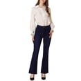 thumbnail image 2 of Allegra K Women's Flare Vintage High Waist Stretch Long Pants Bell Button Jeans, 2 of 6