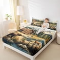 thumbnail image 4 of Homewish Jungle Bear Deer Bed Sheets,Country Farmhouse Lodge King Sheets,Hello Fall Sheet Set For Teens,Ultra Soft Home Decor,4pcs, 4 of 7