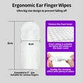 thumbnail image 3 of Wiher Ear Cleaner Finger Wipes, Grooming Kit Care for Dogs and Cats Regular Soothing Odor Control Reduce Dirt Wax Build Up Pet Supplies Easy to Use Fresh Coconut Scent, 100 Count, 3 of 7