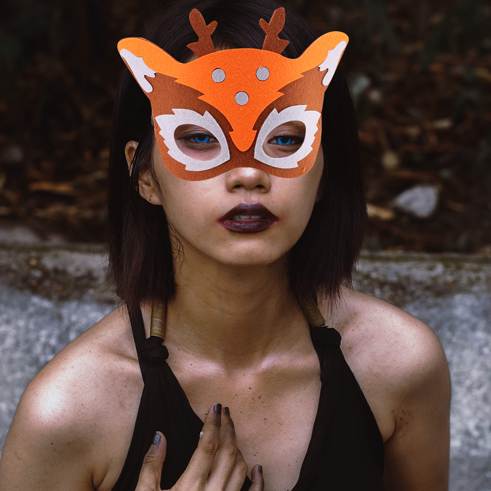 Set De 9 Máscaras De Fieltro Con Estampado Animal – Suaves Y Cómodas, Con Cordón Elástico, Ideales Para Fiestas De Cumpleaños Y Disfraces