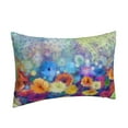 thumbnail image 2 of Naloa Spring Flower Seasonal Pillowcase, Throw Pillowcase, Wrinkle-Free, Stain-Resistant with Hidden Zipper for Bedroom Sofa - 14"x20", 2 of 9