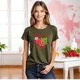 thumbnail image 3 of Playera Blusa De Frambuesa Raspberry Sweet & Tasty – Dulce Estilo que Te Hace Brillar Color Verde Oliva Talla Chica Marca Emil SaEs, 3 of 4