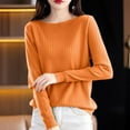 thumbnail image 2 of Wdgfv Cotton Pullover Sweater Women Women's Ribbed Knit Turtleneck Pullover Sweater Soft Comfortable Casual Winter Long Sleeve Slim Fit Top for, 2 of 4