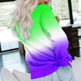thumbnail image 3 of pbnbp Fall Sweater for Women 2023 Trendy Ombre Tie Dye Long Sleeve Pullover Casual Loose Fit Color Thin Crewneck Sweatshirts, 3 of 5