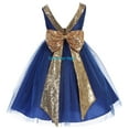 thumbnail image 2 of Big Girls' Glitter Tulle Sequin Holiday Holiday Junior Bridesmaid Flower Girl Dress Royal Size 16.5 (K498D), 2 of 4