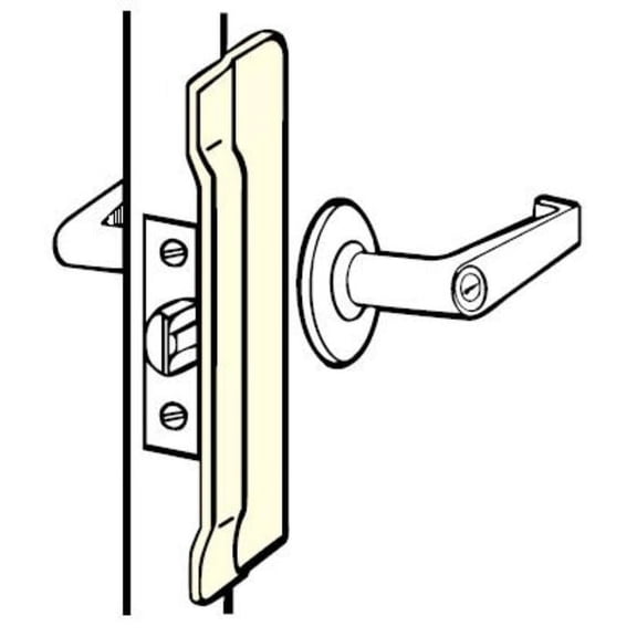 Don-Jo CLP10632D 6" [,] 6"H x 1"W [,] 2 1/2" Satin Steel Door Strike Plate with Screws