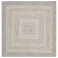 thumbnail image 2 of SAFAVIEH Braided Baxter Striped Machine Washable Reversible Area Rug, Beige/Light Grey, 5' x 5' Square, 2 of 18