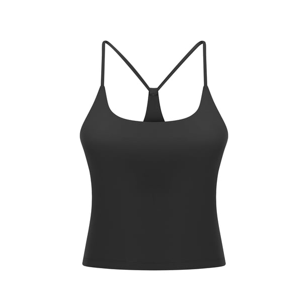 Chaleco de yoga con almohadilla para el pecho y correa de belleza en forma de Y sexy para primavera y verano, ropa de yoga ajustada elástica que absorbe el sudor para mujer