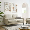 thumbnail image 2 of Loveseat Sofa Couch, Beige, Fabric, Mid Century Living Lounge Cafe Lobby Hospitality Restaurant, Modern Contemporary HB34316, 2 of 9