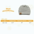 thumbnail image 4 of Kids Baby Winter Hat Warm Cozy Infant Toddler Beanie for Boys Girls Chunky Baby Beanies 3 Pack Black & White & Light Grey 6-36 Months, 4 of 5