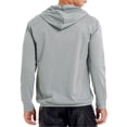 thumbnail image 6 of Raenseen Men's Hiking Shirts UPF 50+ UV Sun Protection Long Sleeve Zipper Hoodie Jacket Outdoor Grey 3XL, 6 of 8