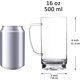 thumbnail image 2 of Juego de 4 vasos de cerveza de 16 onzas, tazas de cerveza de plástico reutilizables, 2 of 4