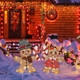 thumbnail image 6 of 2-Pack Lighted Christmas Gingerbread Man Decorations, 80 Warm White LEDs, Weather-Resistant, Collapsible for Indoor/Outdoor Use, 6 of 12