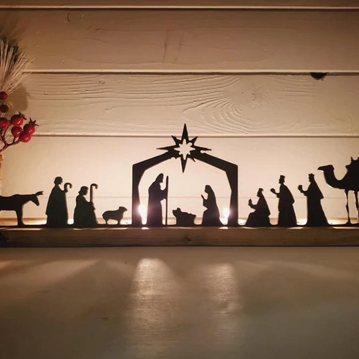 Buy Nativity Scene Nativity Sets for Christmas Indoor Black Metal