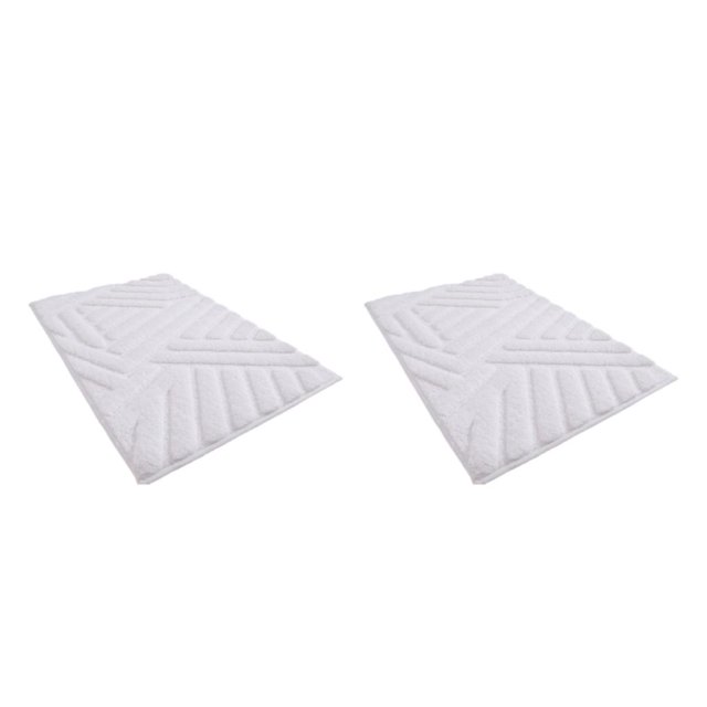 Baohd 1/2/3 Easy To Clean Bathroom Mat Comfortable And Anti-slide Space-saving Non-slide Bathroom Mat Bathroom Mats Bathroom Rug white 2PCS