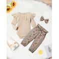 thumbnail image 3 of Baby Girls Clothes Cute Baby Clothes Girls Romper + Pant 3pcs Winter Outfit 9-12 Months, 3 of 7