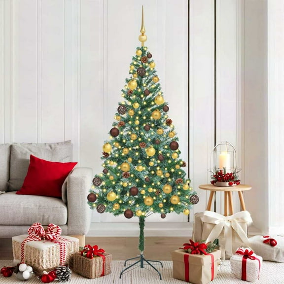 vidaXL Artificial Christmas Tree with Stand Green 70.9" PVC and Steel