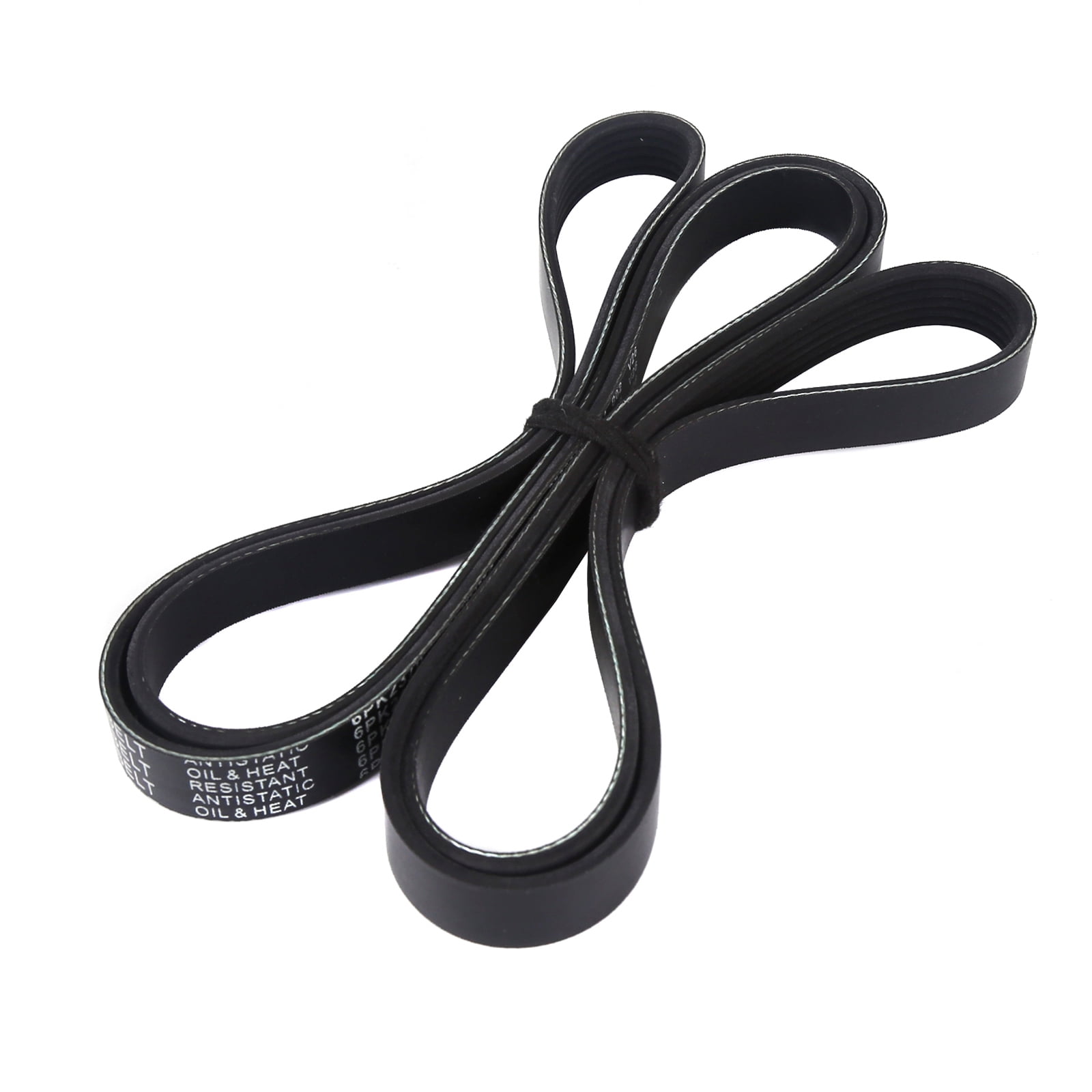 MOCA AUTOPARTS 2x Serpentine Belt Fit for 2007-2008 Chevrolet Tahoe 4.8L 5.3L & 2007-2008 GMC Sierra 1500 4.8L 5.3L & 2007-2008 Cadillac Escalade 6.2L