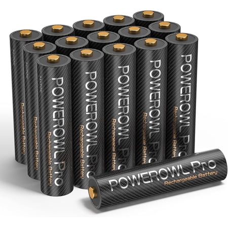 Rechargeable AAA Batteries PRO, High Capacity 1100mAh, Premium NiMH Triple A Battery -16 Count