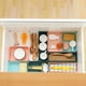thumbnail image 5 of Caja de almacenamiento Rectangular de plástico Cajón de escritorio Estuche de cosméticos Organizador de papelería Contenedor de calcetines Almacenamiento y organización del hogar Blanco L Inteprter HA003019-03, 5 of 6