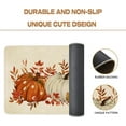 thumbnail image 5 of Fall Maple Leaves Pumpkin Door Mat 17x29 Inch Thanksgiving Doormat Decorative Outdoor Autumn Flower Decoration Indoor Outdoor Entrance Floor mat, Non slip Welcome Party Decor, 5 of 6