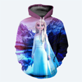 thumbnail image 3 of Sudadera con capucha de estilo nuevo de Anime Frozen Girl con estampado 3D de Elsa, suéter clásico de estilo casual, sudadera con capucha de moda urbana para niños, 3 of 5