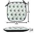 thumbnail image 5 of East Chair Seating Cushion Set of 2, Cartoon Panda Bamboo Pattern Wildlife Zoo Fun Nature Tropic, Seat Pads for Office with Anti-slip Backing, 16"x16", Green Black White, by Ambesonne, 5 of 7